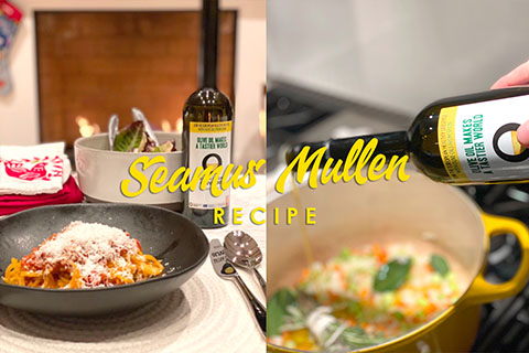 Spiralized butternut squash “noodles” By Seamus Mullen
